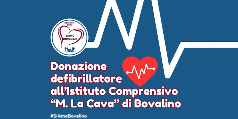 Iniziativa di SiAmo Bovalino: un defibrillatore per il Comprensivo "La Cava"