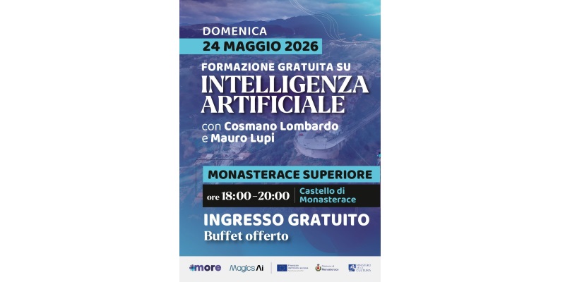 Domani a Monasterace formazione sull'AI