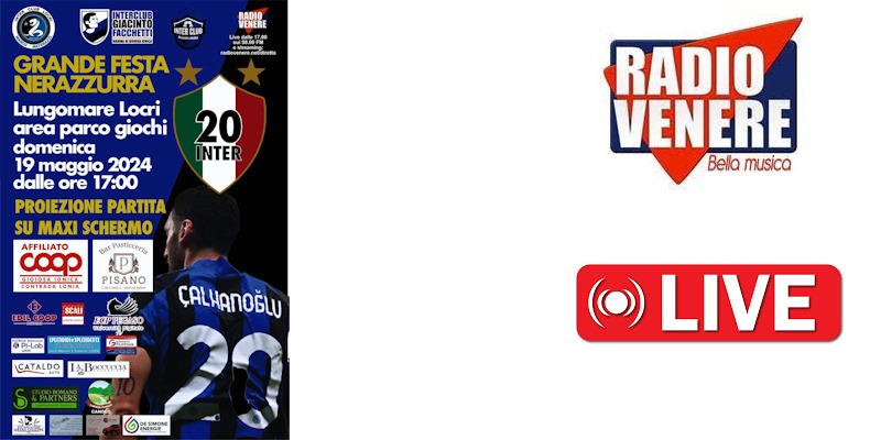 Domenica festa neroazzurra promossa dagli Inter Club della Locride. Appuntamento a Locri ed in diretta con noi