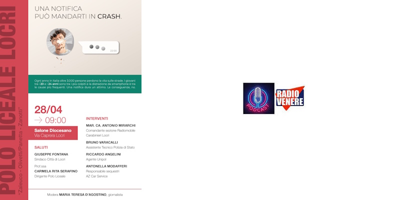 Sicurezza stradale. Martedì il convegno:"Una notifica può mandari in crash" ne abbiamo parlato con Antonella Modafferi