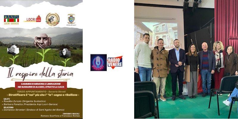 Il terzo appuntamento de "Il respiro della storia" promosso da ANPI.  Ai Licei Mazzini di Locri protagonista Saverio Strati. Riascolta l'intervista con Armando Panetta e Domenico Stranieri