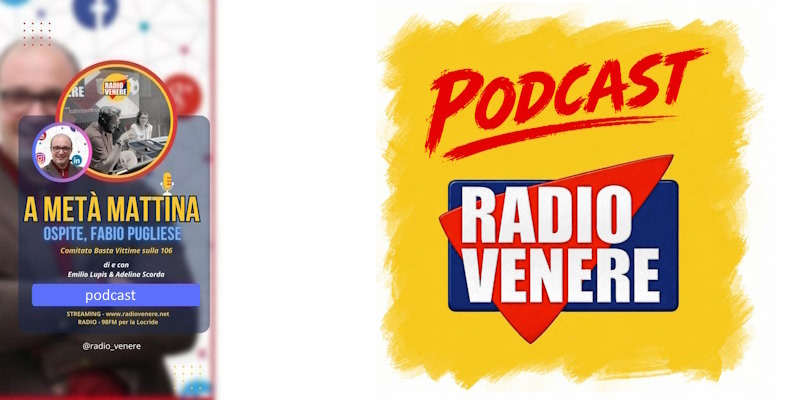 A Metà Mattina. SS 106 quali nuove prospettive? Riascolta il podcast con  l'Ing. Fabio Pugliese (Basta vittime sulla SS 106) durante "A Metà Mattina"