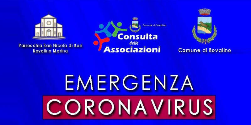 Bovalino, corsa alla solidarietà. Due numeri di telefono attivi per anziani e persone in difficoltà