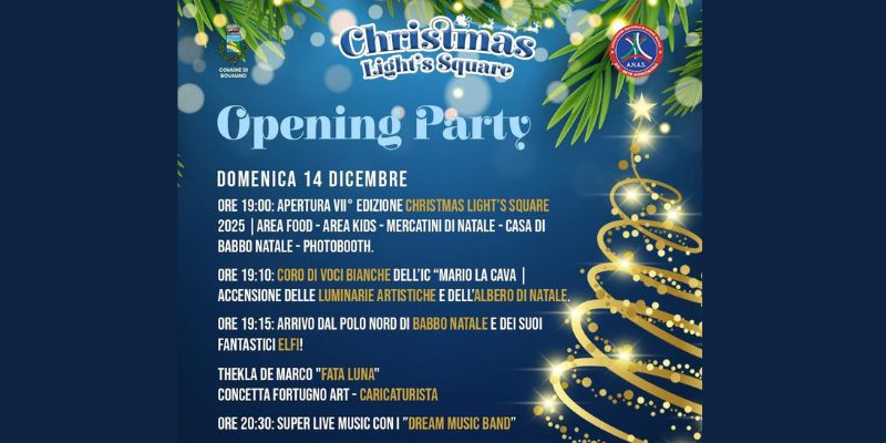 Christmas Light’s Square: appuntamenti pensati per accompagnare la comunità durante tutto il periodo delle festività