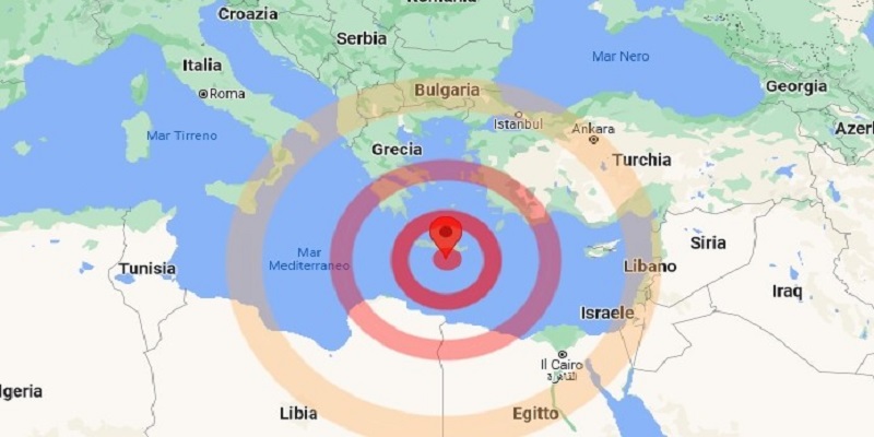 Intenso terremoto a Creta, sisma avvertito anche al Sud Italia