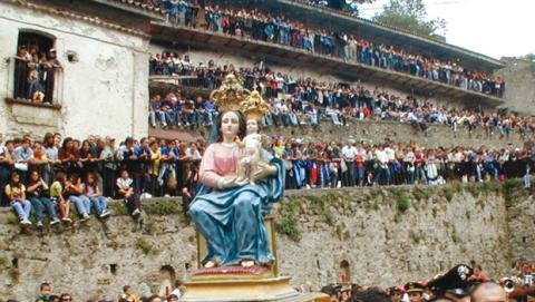 Franata la strada per il Santuario di Polsi