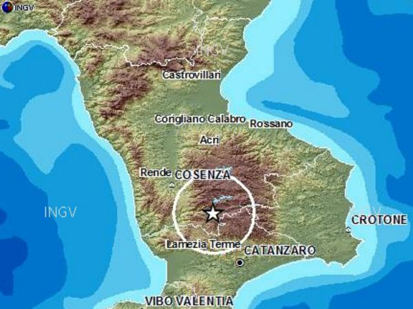 Scossa di Terremoto nel cosentino