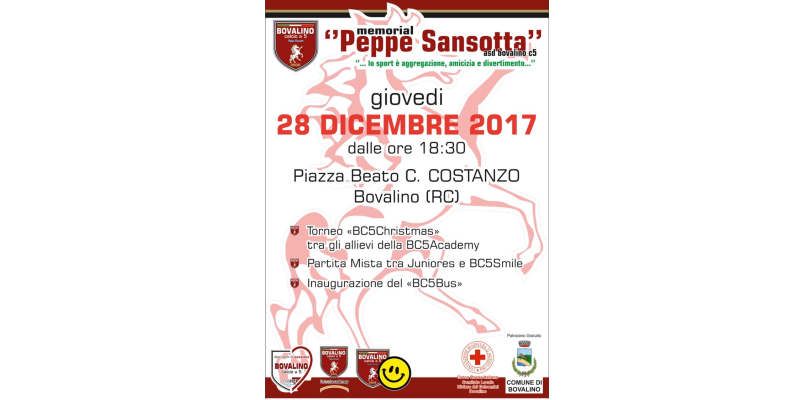 Il Bovalino Calcio a 5 presenta il memorial "Peppe Sansotta "2017"