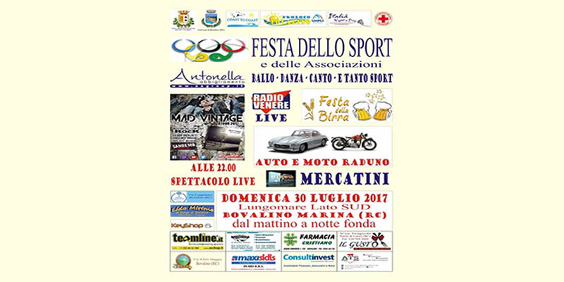 Bovalino,Festa dello sport, giornata ricca di eventi