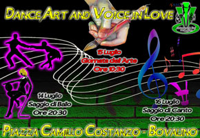 Dance, art and voice in love, video diretta