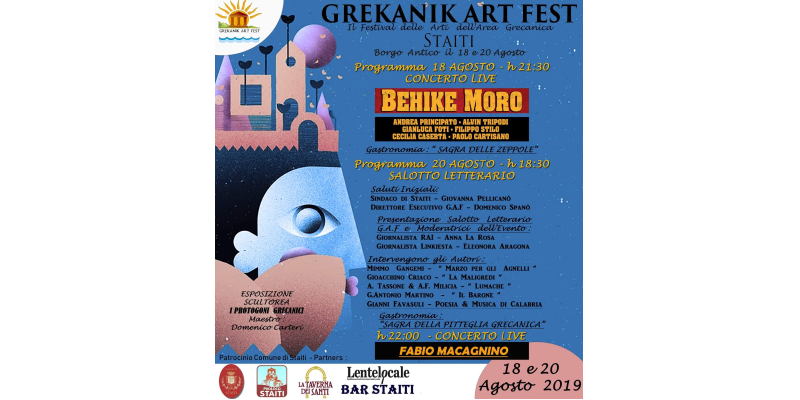 A Staiti il 18 e 20 agosto il festival delle Arti Grecaniche