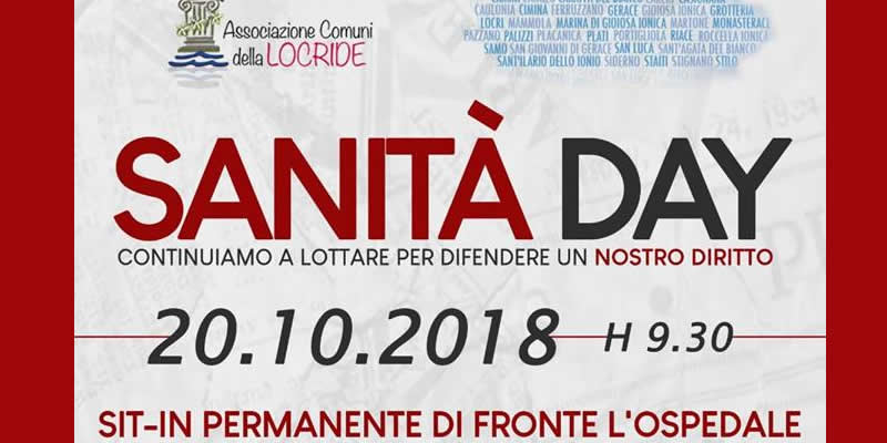 Domani Sanità Day, tutti a Locri per sostenere l'Ospedale