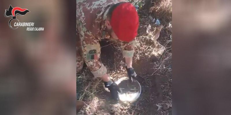 Sotterrati decine di chili di stupefacenti nelle campagne di Gioiosa Ionica : un arresto