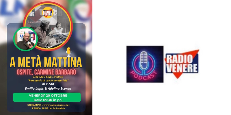 "A metà mattina" il podcast con Carmine Barbaro (FIGC Locride) per parlare di calcio amatoriale