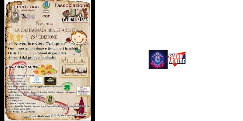 La Castagnata Benestarese nel podcast di A Metà Mattina con Simona Musolino