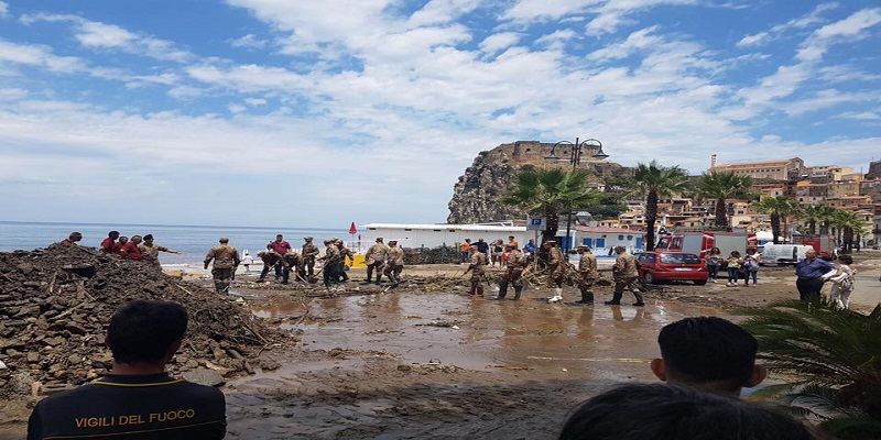 Alluvione Scilla, lento ritorno alla normalità anche con l'aiuto dell'Esercito