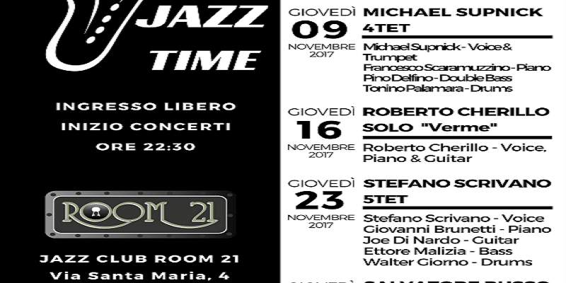 Rassegna Musicale al Jazz Club Room 21 di Soverato, esibizioni di spessore