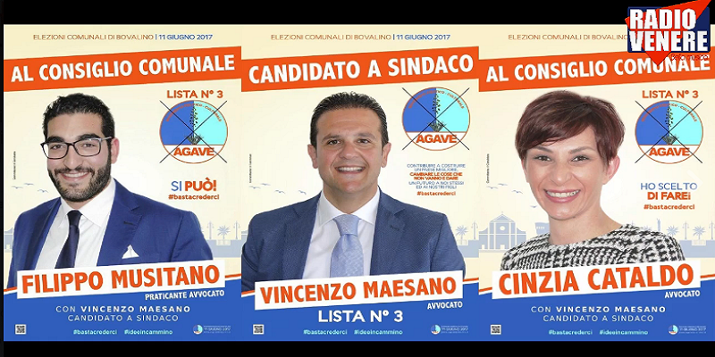 Ascolta lo speciale elezioni dedicato alla lista nr 3 "Agave" a sostegno di Vincenzo Maesano in onda su Radio Venere