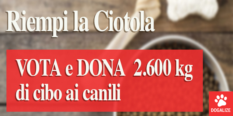 Riempi la ciotola! Iniziativa di "Dogalize" in favore degli amici a quattro zampe